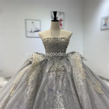 2023 Luxury Beading Wedding Dresses with Long Cocktail Length
